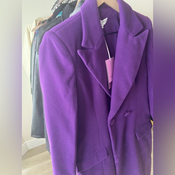Gorgeous Purple Coat Sergio Hudson x Target Overcoat - Picture 9 of 14